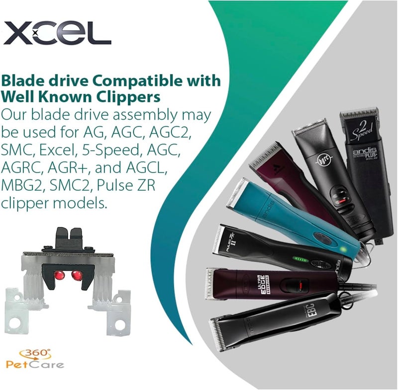Xcel Lubricated Blade Drive Assembly for Andis Clippers – Compatible with 5-Speed, AGC, AGR, BG Series - 5 Pack - Image 2